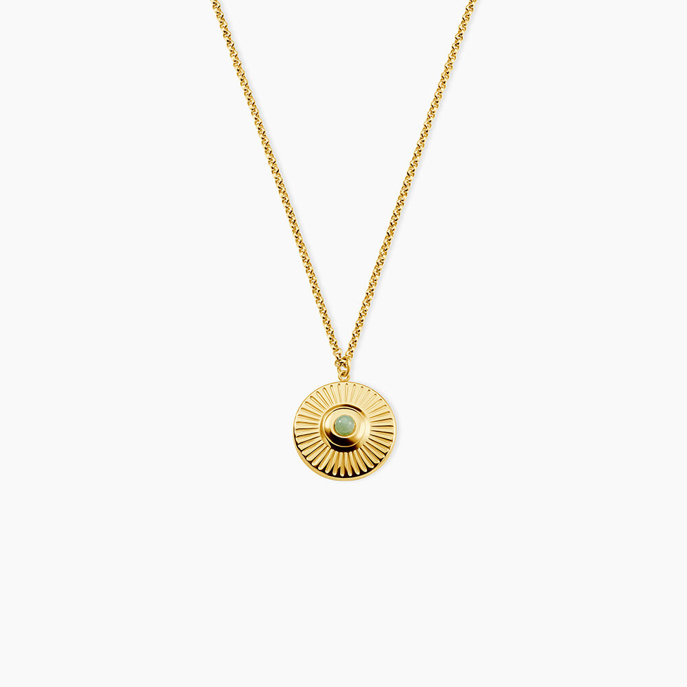 Collier Gladen Acier Jaune Aventurine - Colliers avec pierres Femme | Marc Orian