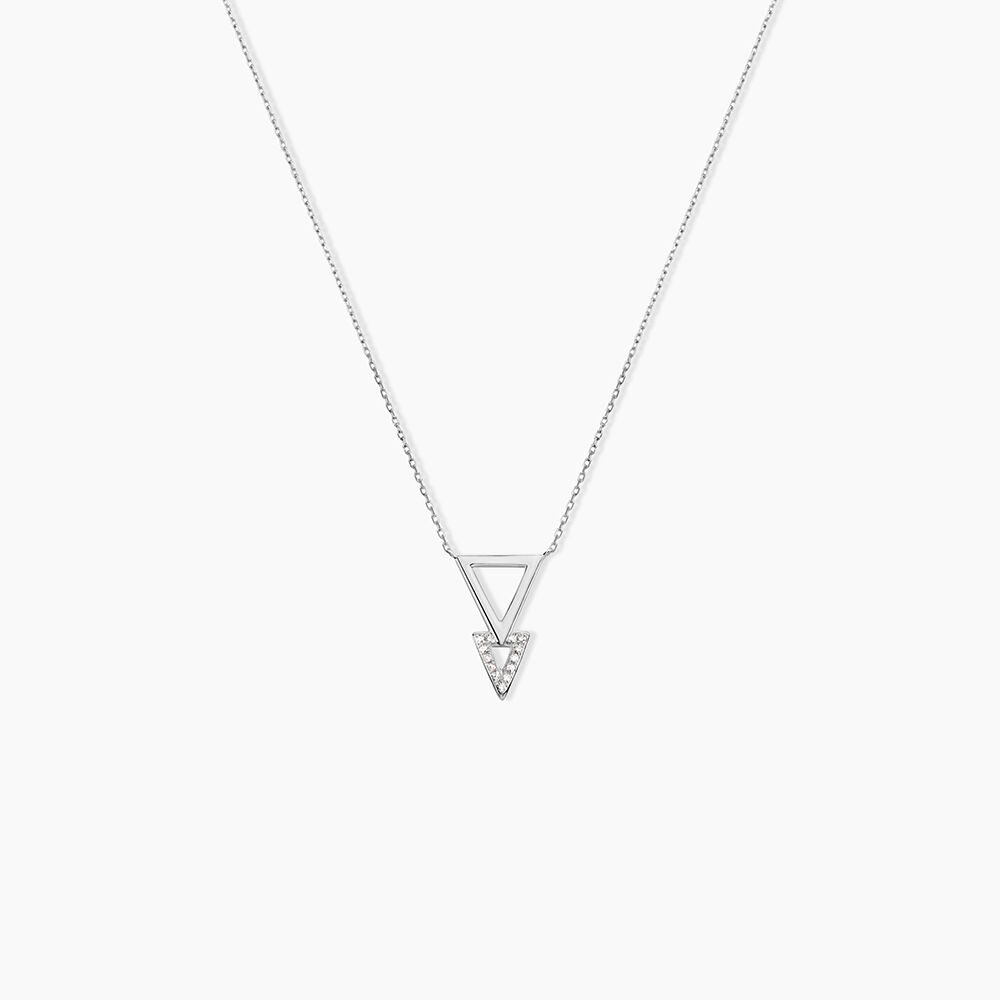 Collier Joy Or Blanc Diamant - Colliers avec pierres Femme | Marc Orian