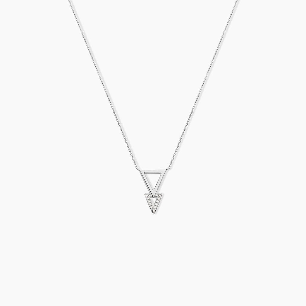 Collier Joy Or Blanc Diamant - Colliers avec pierres Femme | Marc Orian