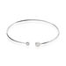 Bracelet Jonc Perline Argent Blanc Oxyde De Zirconium - Bracelets joncs Femme | Marc Orian