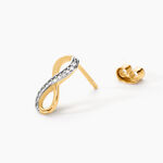 Boucles D'oreilles Puces Chacha Or Jaune Diamant - Puces Femme | Marc Orian