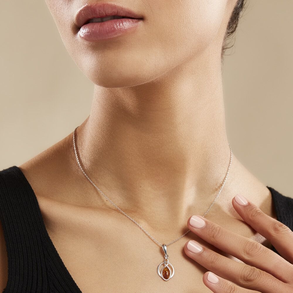 Collier Argent Blanc Anne-therese Ambre - Colliers avec pierres Femme | Marc Orian
