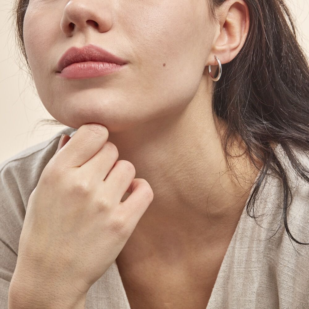 Créoles Ilana Or Blanc - Créoles Femme | Marc Orian