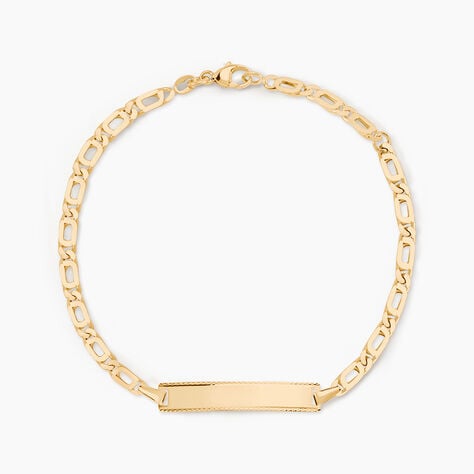 Bracelet Identit&eacute; Fanelia Maille Marine Or Jaune - Gourmettes Enfant | Marc Orian