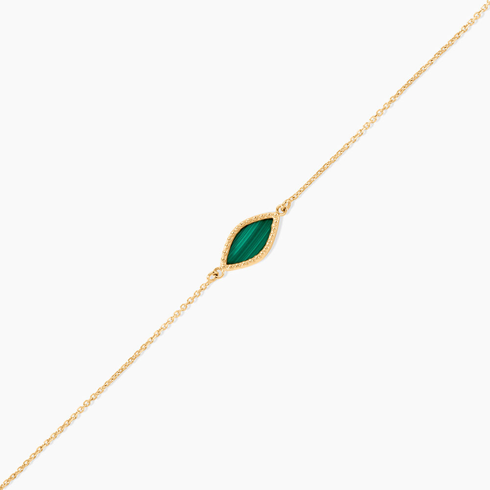 Bracelet Silma Or Jaune Malachite - Bracelets cha&icirc;nes Femme | Marc Orian