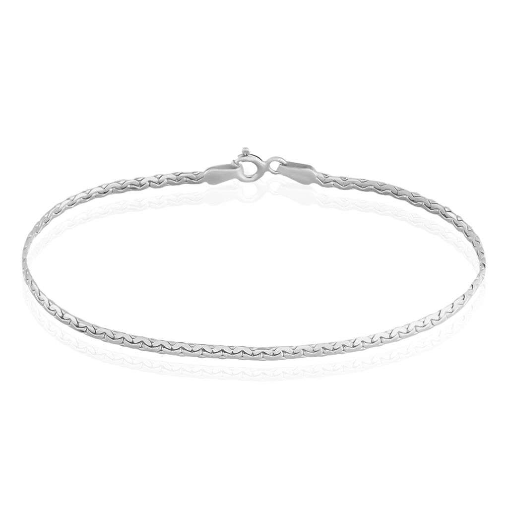 Bracelet Ivy Maille Haricot Or Blanc - Bracelets mailles Femme | Marc Orian