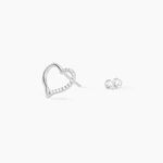 Boucles D'oreilles Puces Salona Argent Blanc Oxyde De Zirconium - Puces Femme | Marc Orian
