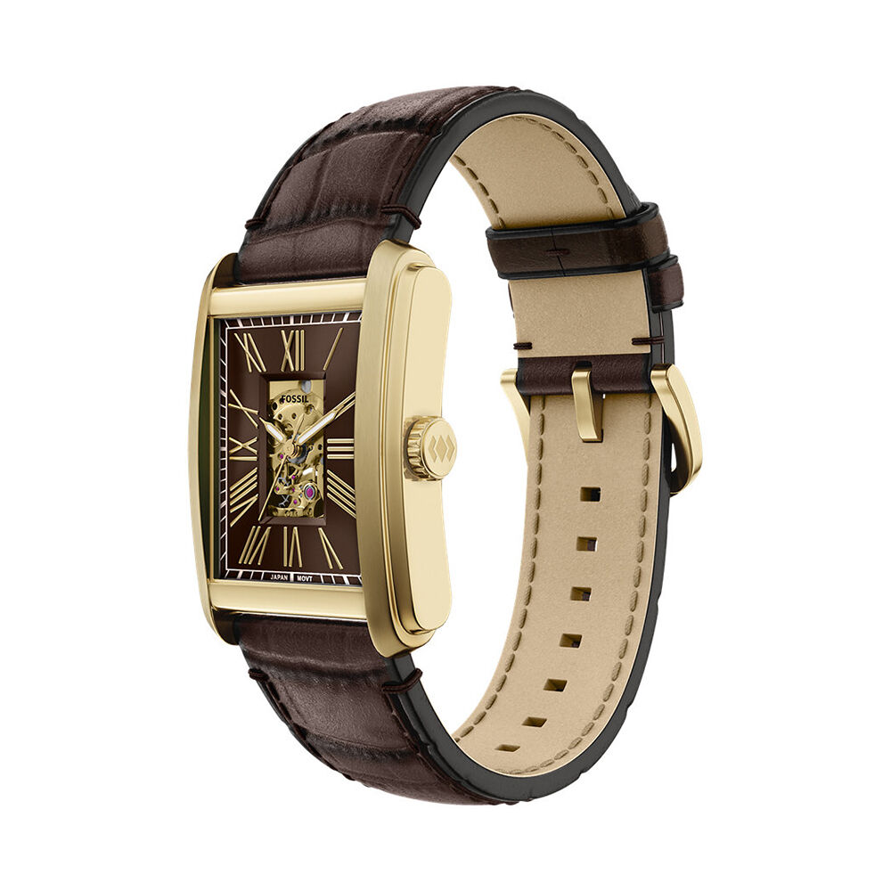 Montre Fossil Carraway Automatic Marron - Montres automatiques Homme | Marc Orian