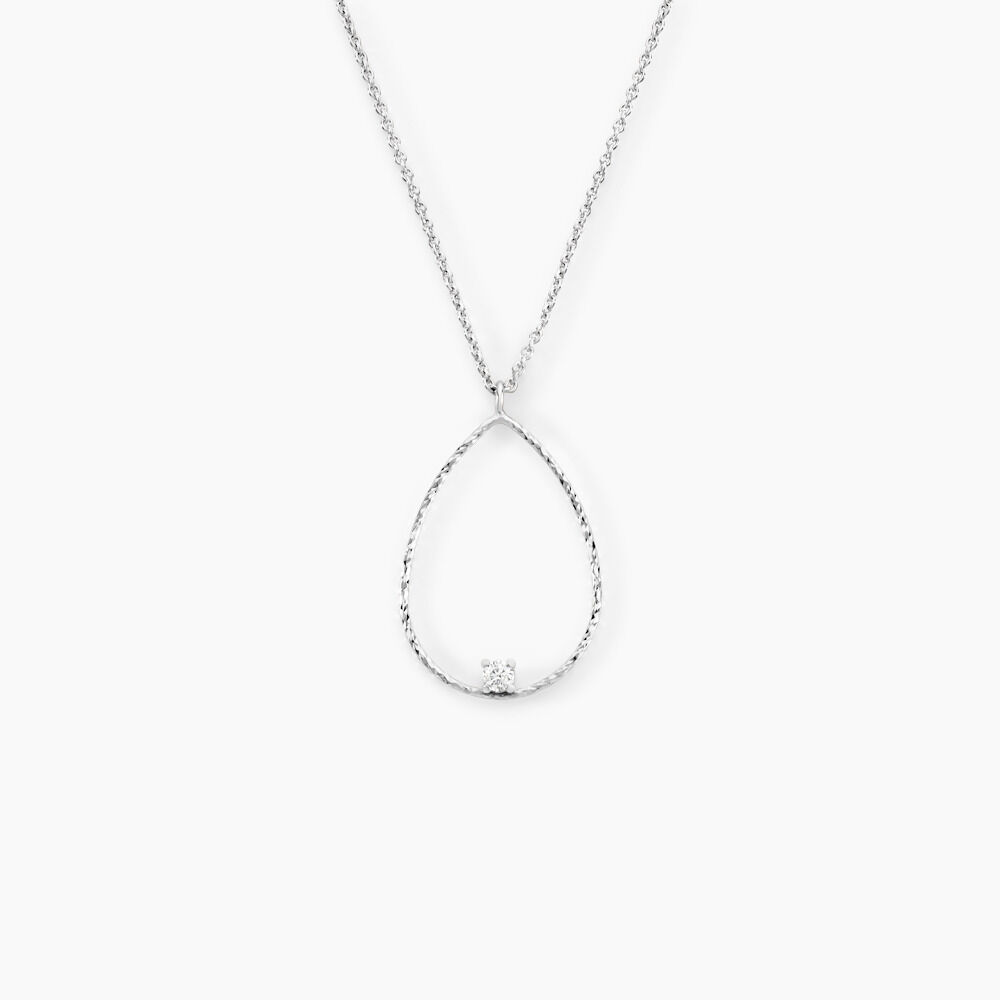 Collier Inez Argent Blanc Oxyde De Zirconium - Colliers avec pierres Femme | Marc Orian