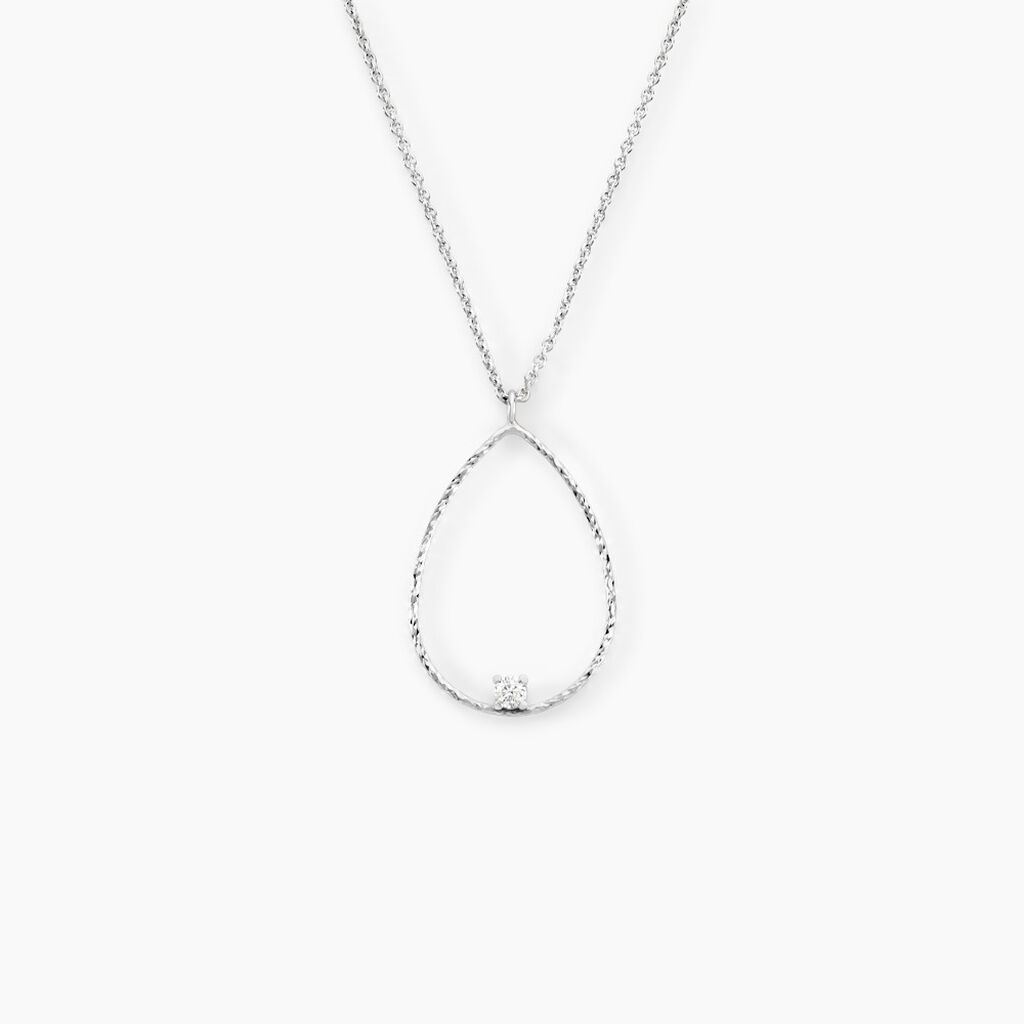 Collier Inez Argent Blanc Oxyde De Zirconium - Colliers avec pierres Femme | Marc Orian
