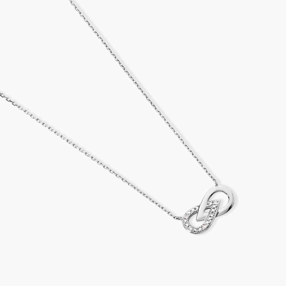 Collier Michayla Blanc Diamant Blanc - Colliers avec pierres Femme | Marc Orian