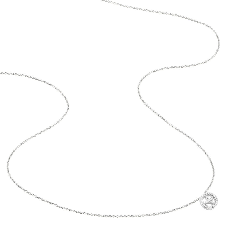 Collier Nour-imen Or Blanc Diamant - Colliers avec pierres Femme | Marc Orian