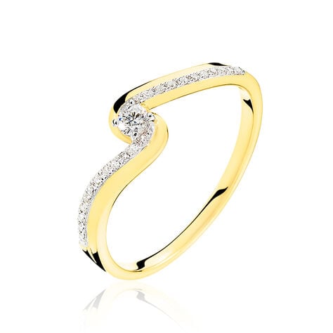 Bague Solitaire Sitan Or Jaune Diamant - Parures de mariage Femme | Marc Orian