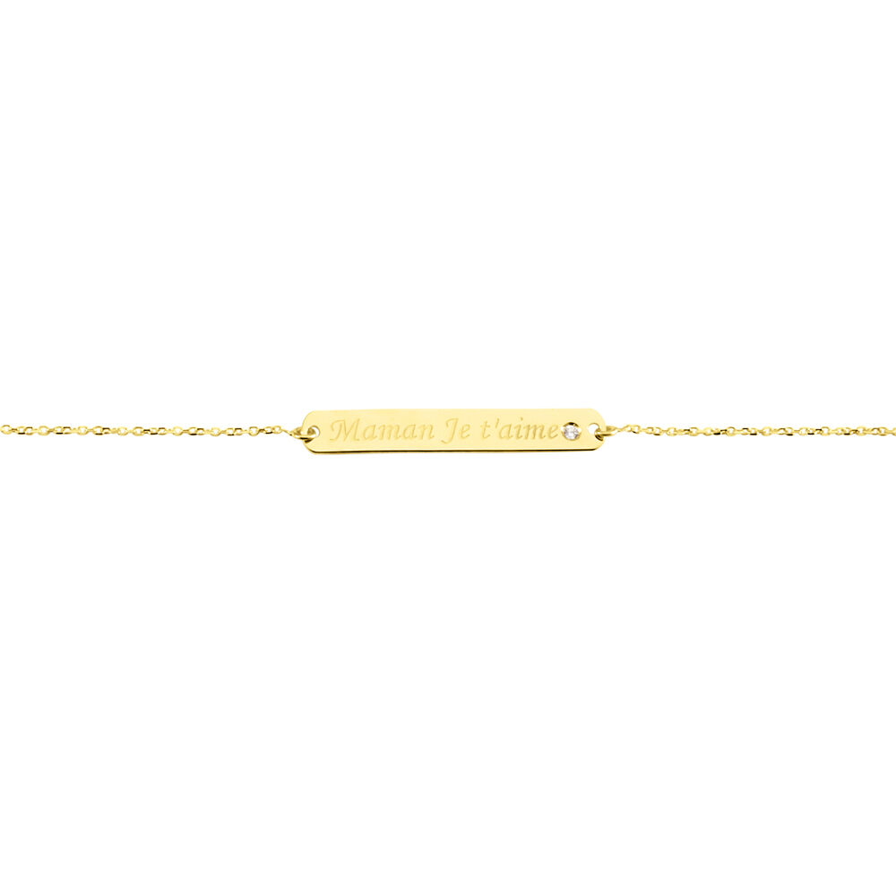 Bracelet Fania Or Jaune Oxydes De Zirconium - Bracelets cha&icirc;nes Femme | Marc Orian
