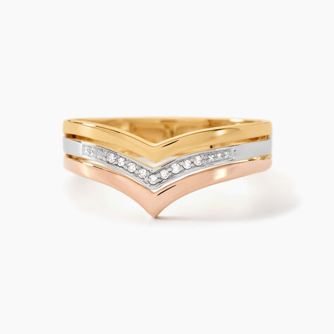 Bague Alix Or Tricolore Diamant - Parures de mariage Femme | Marc Orian