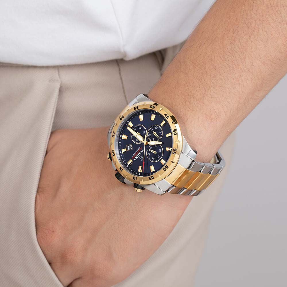 Montre Festina Timeless Chronograph Bleu - Montres étanches Homme | Marc Orian