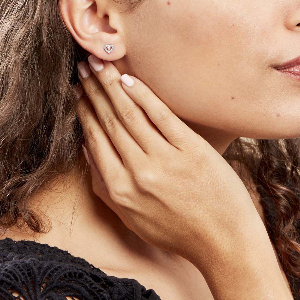 Boucles D'oreilles Puces Argent Blanc Gautiere Oxydes De Zirconium - Puces Femme | Marc Orian