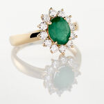 Bague Vladimir Or Jaune Emeraude Diamants - Bagues vintage Femme | Marc Orian