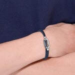 Bracelet Lacoste Starboard Cuir De Veau Bleu - Bracelets cuir Homme | Marc Orian