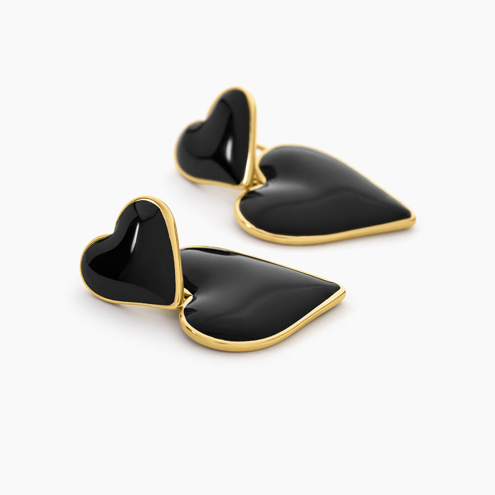 Boucles D'Oreilles Pendantes Ha&iuml;a Acier Dor&eacute; - Pendantes Femme | Marc Orian