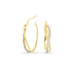 Cr&eacute;oles Domitilla Or Jaune Strass - Cr&eacute;oles Femme | Marc Orian