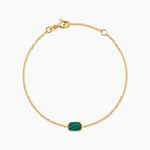 Bracelet Nymphe Argent Dor&eacute; A L'Or 750/1000 Malachite - Bracelets cha&icirc;nes Femme | Marc Orian