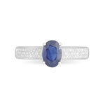 Bague Crista Or Blanc Saphir Et Diamant - Solitaires Femme | Marc Orian