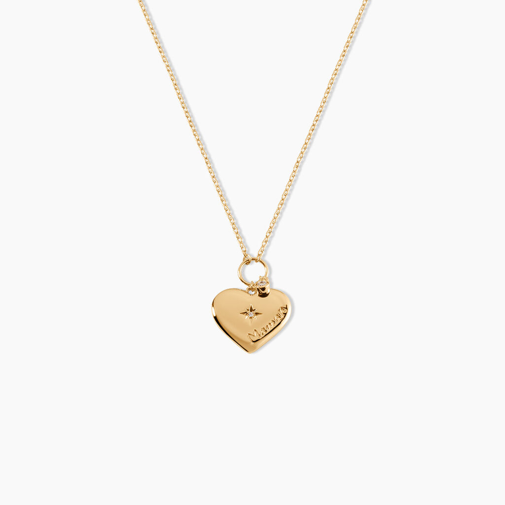 Collier Shima Plaque Or Jaune Oxyde De Zirconium - Colliers avec pierres Femme | Marc Orian