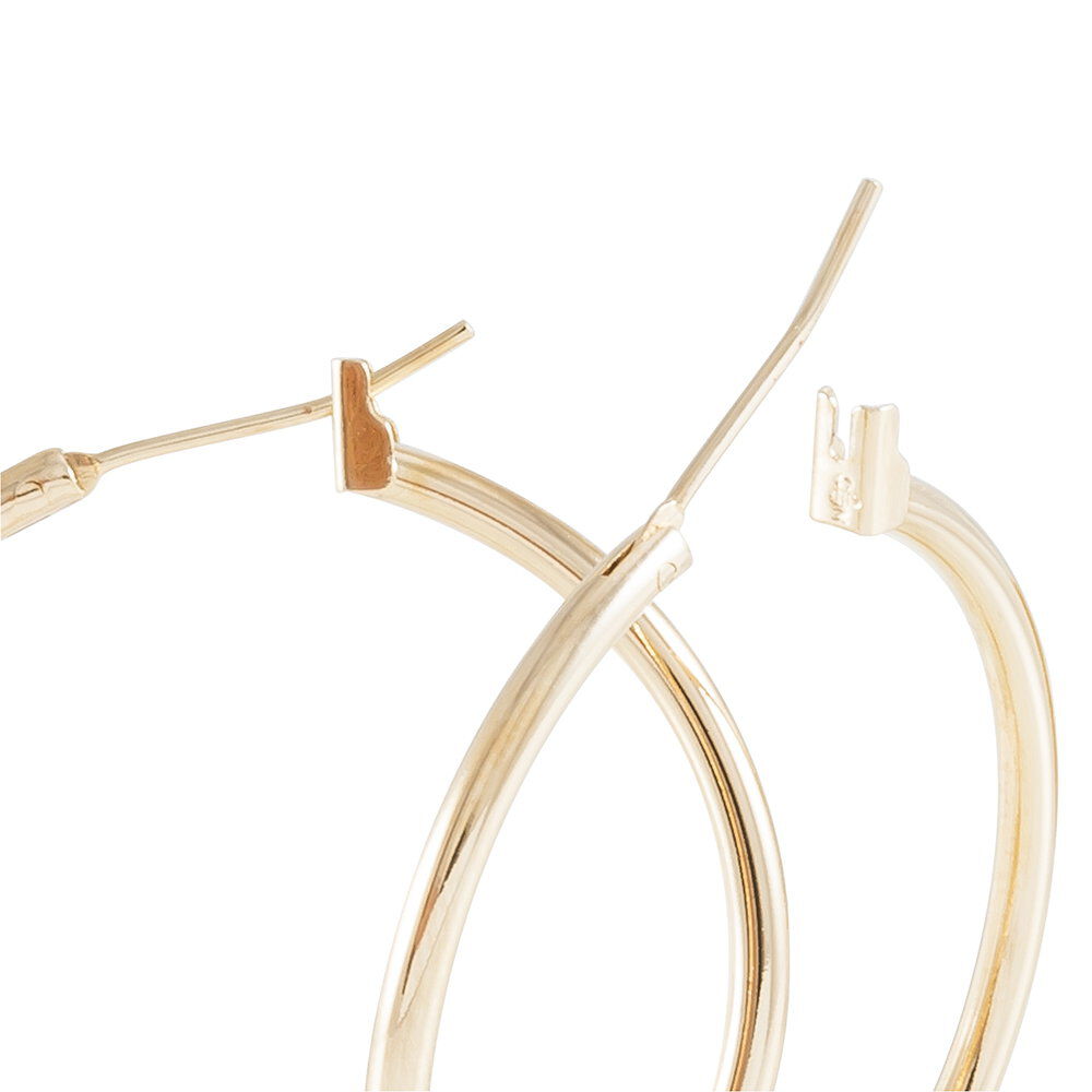 Cr&eacute;oles Ada Lisse Plaque Or Jaune - Cr&eacute;oles Femme | Marc Orian