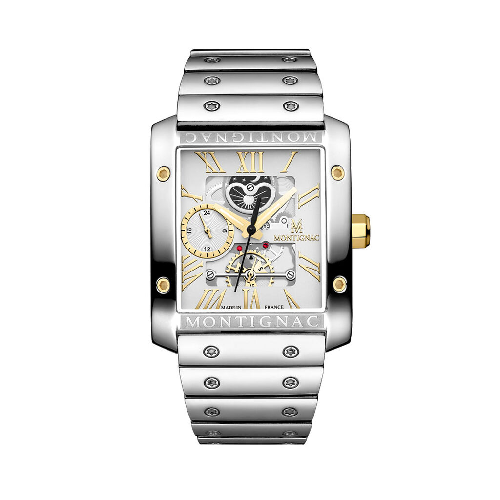 Montre Montignac Square Blanc - Montres &eacute;tanches Homme | Marc Orian