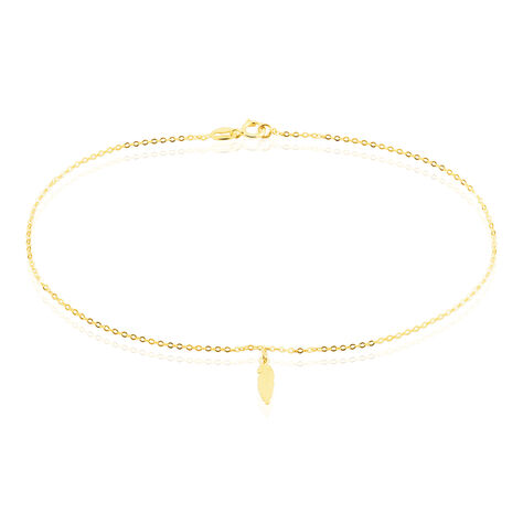 Cha&icirc;ne De Cheville Plume Or Jaune - Chaines de cheville Femme | Marc Orian