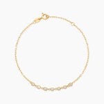 Bracelet Cinthya Argent Dor&eacute; A L'Or 750/1000 Oxyde De Zirconium - Bracelets cha&icirc;nes Femme | Marc Orian