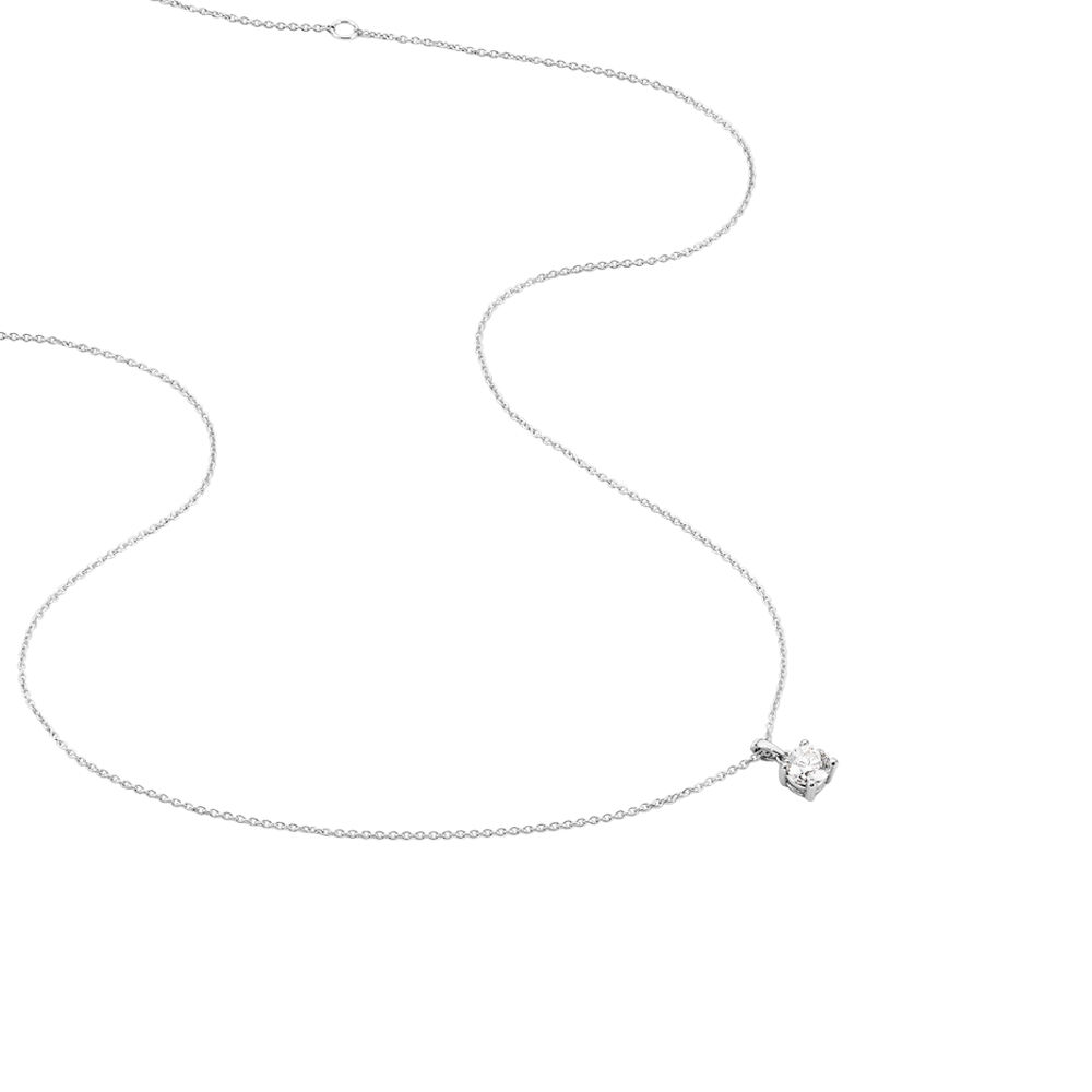 Collier Alexandra Or Blanc Diamant - Colliers solitaires Femme | Marc Orian