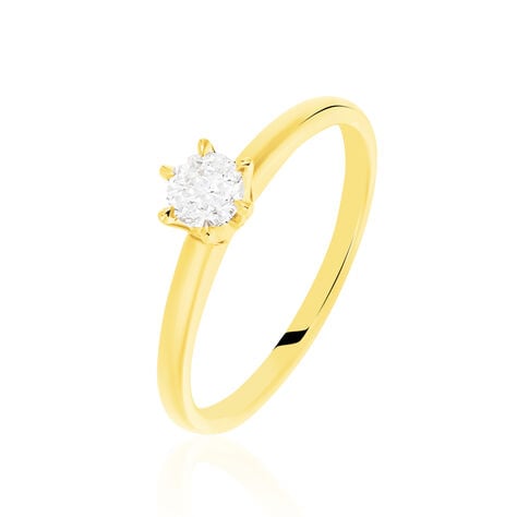Bague Solitaire Niva Or Jaune Diamant - Solitaires Femme | Marc Orian