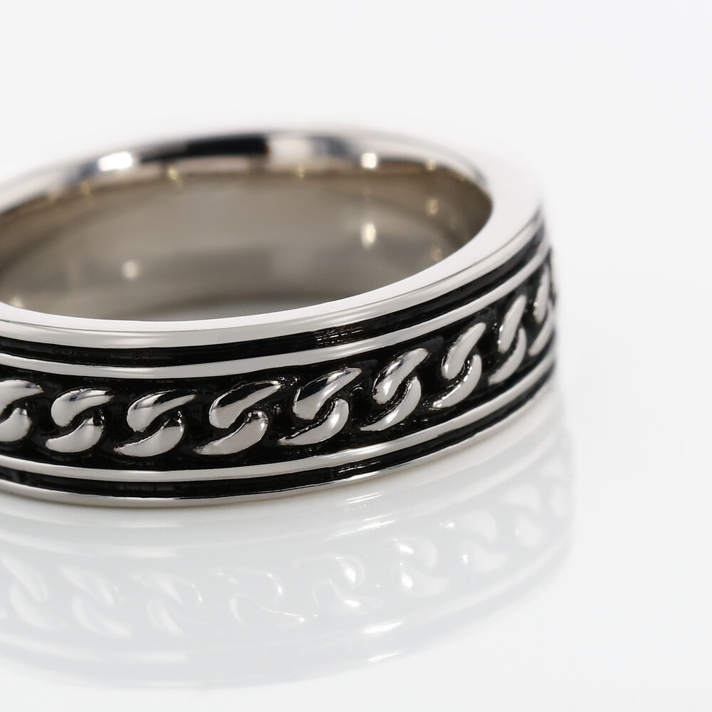 Bague Balthazar Argent Blanc - Bagues grosses Homme | Marc Orian