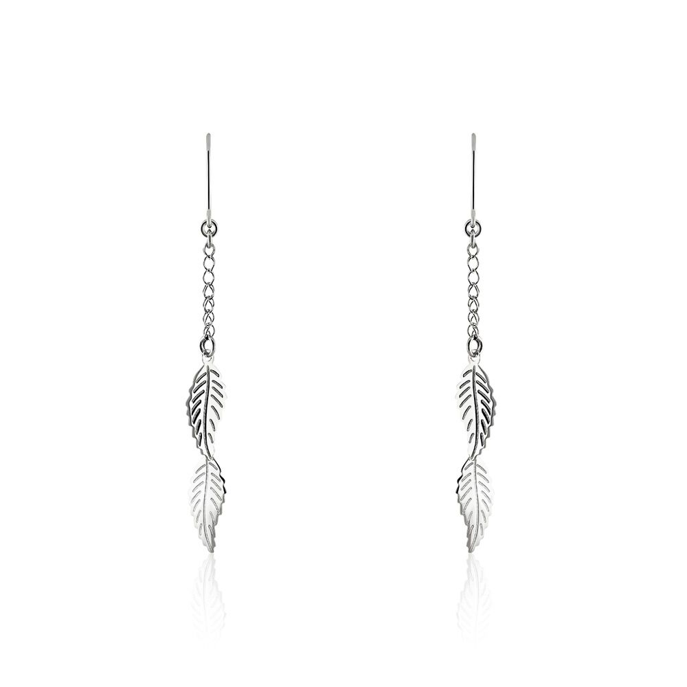 Boucles D'oreilles Pendantes Fabia Argent Blanc - Pendantes Femme | Marc Orian