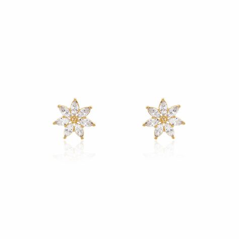 Boucles D'oreilles Puces Mia Plaqu&eacute; Or Dor&eacute; Oxyde De Zirconium - Puces Femme | Marc Orian