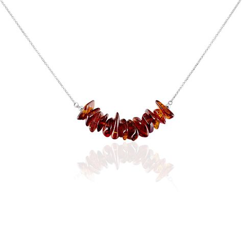 Collier Argent Ursan Ambre - Colliers avec pierres Femme | Marc Orian