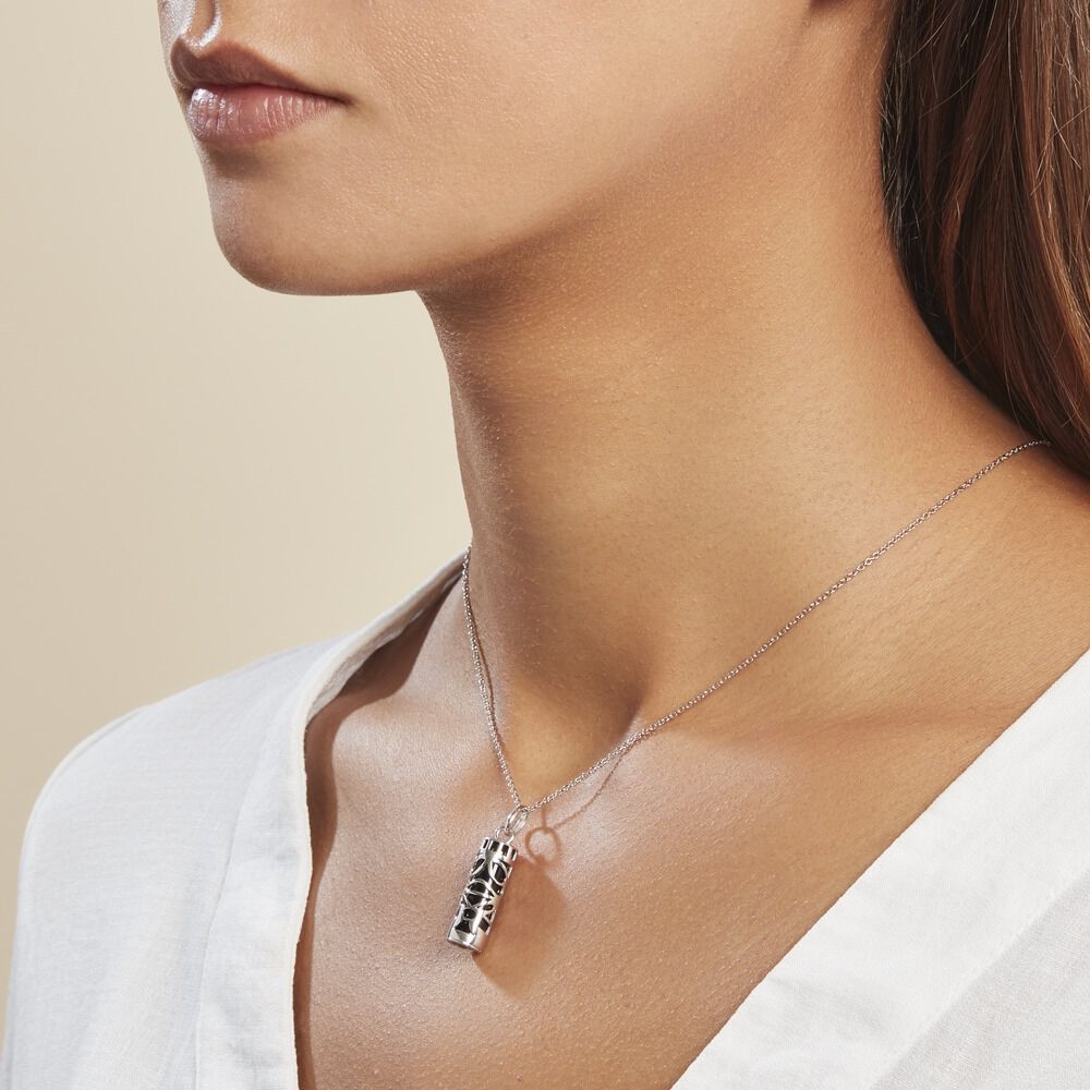Pendentif Tiki Argent Blanc Onyx -  Famille | Marc Orian
