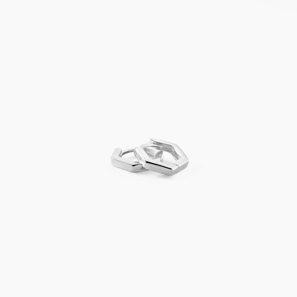 Cr&eacute;oles Mini Argent Blanc - Cr&eacute;oles Femme | Marc Orian