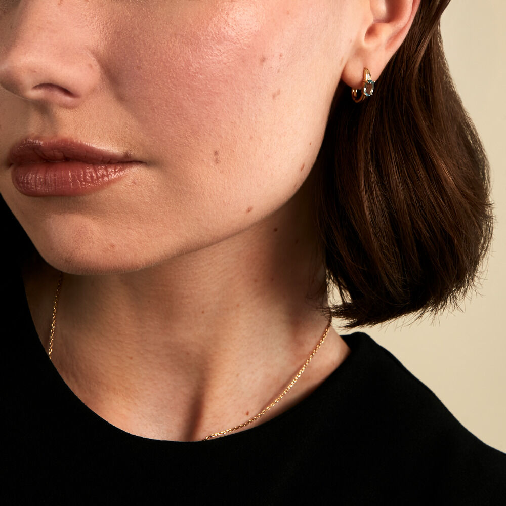 Cr&eacute;oles Poem Argent Jaune Topaze - Cr&eacute;oles Femme | Marc Orian