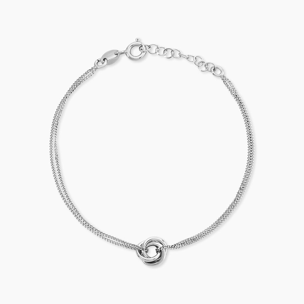 Bracelet Ariah Argent Blanc - Bracelets Anneaux Entrelaces Femme | Marc Orian