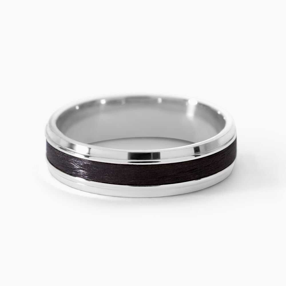 Alliance Camille Ruban Plat Or Blanc - Alliances duo Unisex | Marc Orian