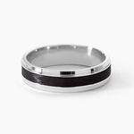 Alliance Camille Ruban Plat Or Blanc - Alliances duo Unisex | Marc Orian