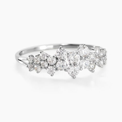 Bague Tokyo Or Blanc Oxyde De Zirconium - Bagues avec pierre Femme | Marc Orian