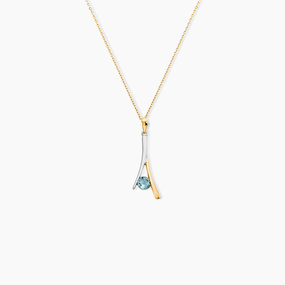 Collier Madli Or Bicolore Topaze - Colliers avec pierres Femme | Marc Orian