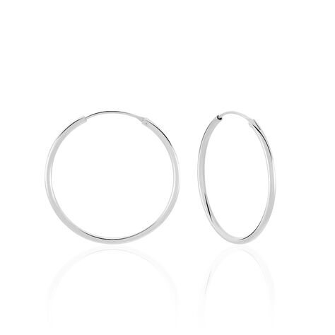 Créoles Argent Blanc Olympia - Créoles Femme | Marc Orian