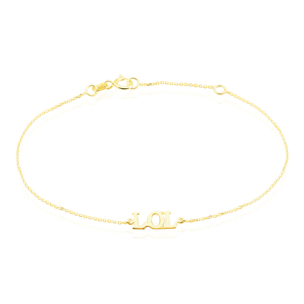 Bracelet Or Jaune Elyna Message Lol - Bracelets chaînes Femme | Marc Orian