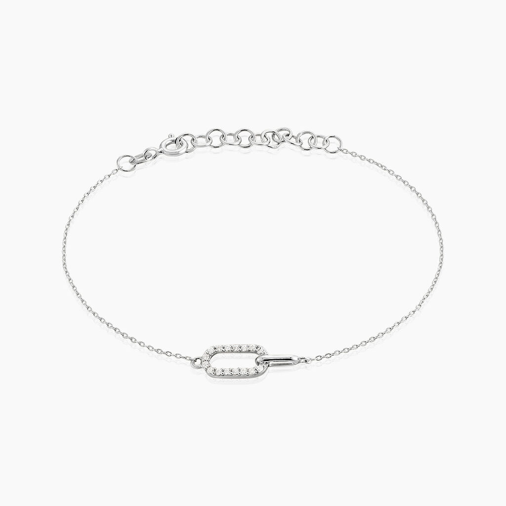 Bracelet Tracee Argent Blanc Oxyde De Zirconium - Bracelets fantaisie Femme | Marc Orian
