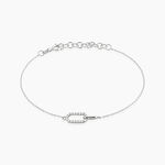 Bracelet Tracee Argent Blanc Oxyde De Zirconium - Bracelets fantaisie Femme | Marc Orian